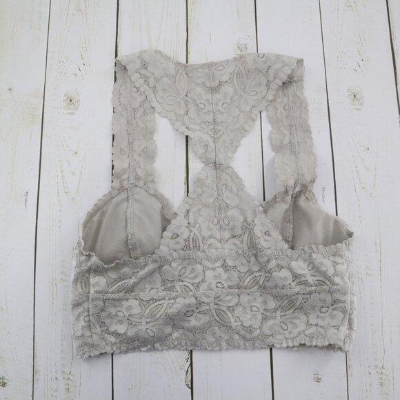 Free People Express Lace Racerback Bralette Set Of 3 Small Dainty Fairy Grunge - Picture 11 of 16